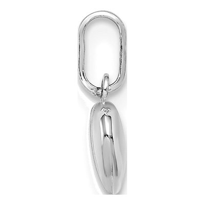 14K White Gold Puffed Heart Charm – view 3