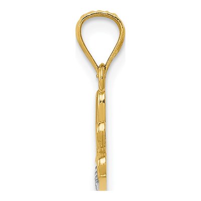 14K Yellow Gold LOVE Script Pendant – view 3