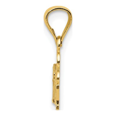14K Yellow Gold I Heart Mommy Pendant – view 3