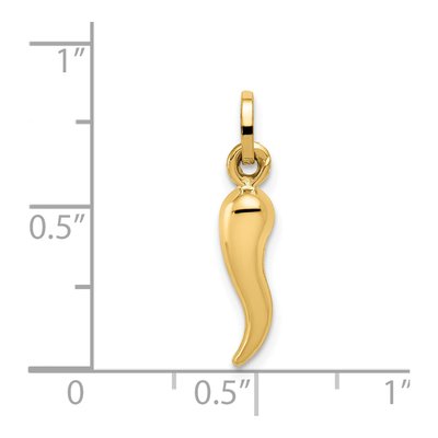 14K Yellow Gold Horn Charm – view 4