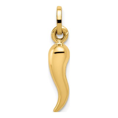 14K Yellow Gold Horn Charm