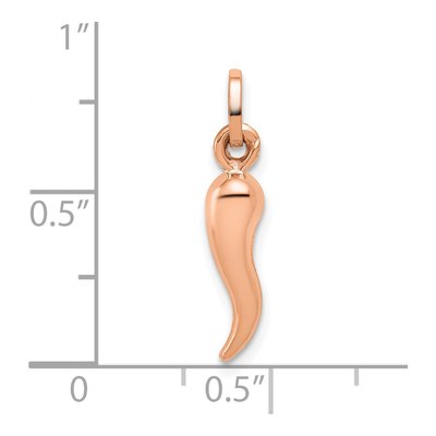 14K Rose Gold Horn Pendant – view 3