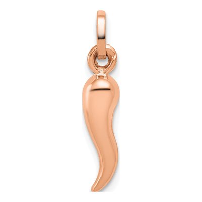 14K Rose Gold Horn Pendant
