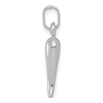 14K White Gold Horn Pendant – view 2