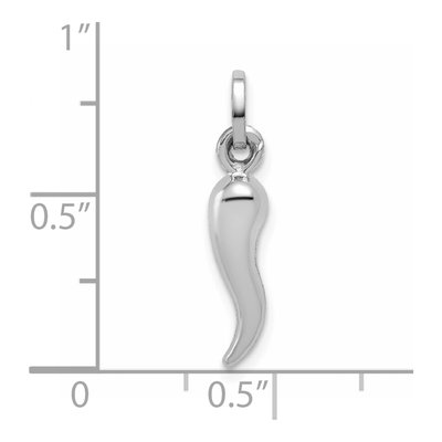 14K White Gold Horn Pendant – view 3