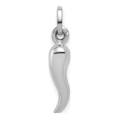 14K White Gold Horn Pendant