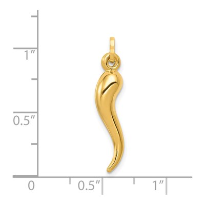 14K Yellow Gold Horn Pendant – view 4