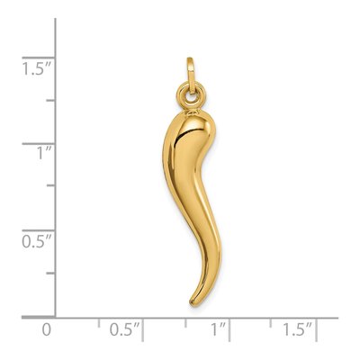 14K Yellow Gold Horn Pendant – view 4