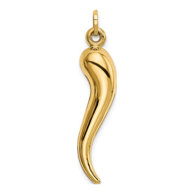 14K Yellow Gold Horn Pendant – view 5