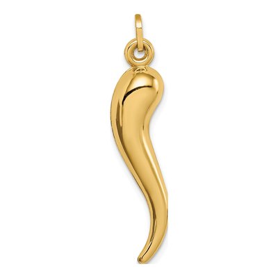 14K Yellow Gold Horn Pendant