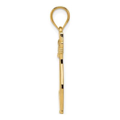 14K Yellow Gold Diamond Cat Pendant – view 3