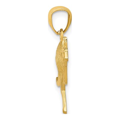 14K Yellow Gold Textured Kangaroo Pendant – view 3