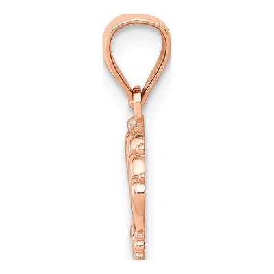 14K Rose Gold Crown Pendant – view 3