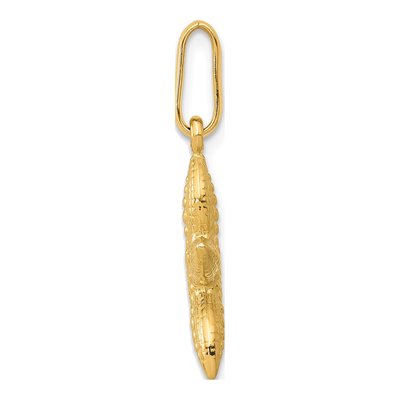 14K Yellow Gold Textured Starfish Pendant – view 3
