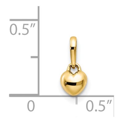 14K Yellow Gold Heart for Kids Pendant – view 4