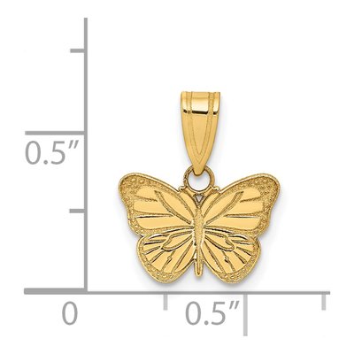 14K Yellow Gold Laser-Cut Butterfly Charm – view 4