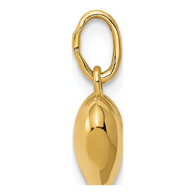 14K Yellow Gold Puffed Heart Charm – view 3