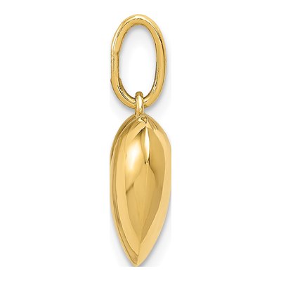 14K Yellow Gold Puffed Heart Pendant – view 3
