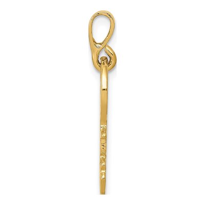 14K Yellow Gold Key Pendant – view 3