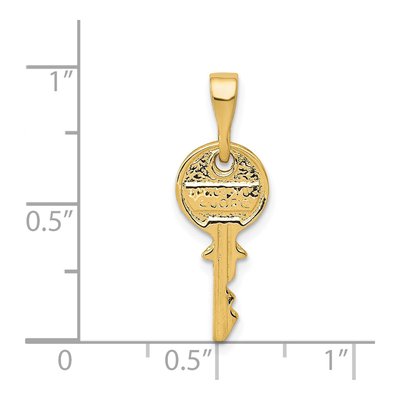 14K Yellow Gold Key Pendant – view 4