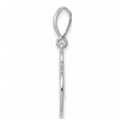 14K White Gold Swirl Heart Pendant – view 3