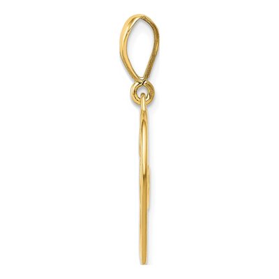 14K Yellow Gold Swirl Heart Pendant – view 3