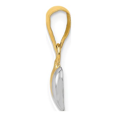 14K Yellow Gold Double Heart Pendant – view 3