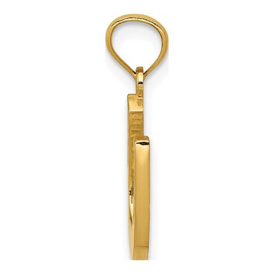 14K Yellow Gold Horseshoe Pendant – view 3