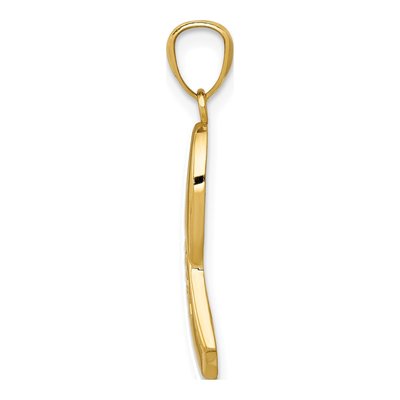 14K Yellow Gold HOPE Awareness Ribbon Pendant – view 3