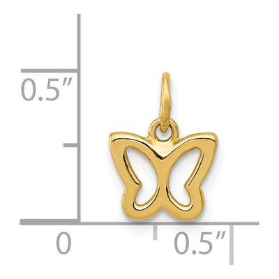 14K Yellow Gold Butterfly Pendant – view 4