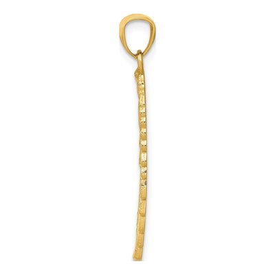 14K Yellow Gold Angel Wing Pendant – view 3