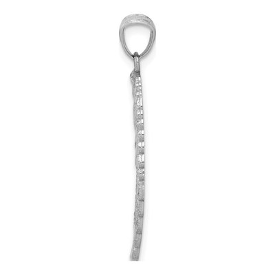 14K White Gold Angel Wing Pendant – view 3