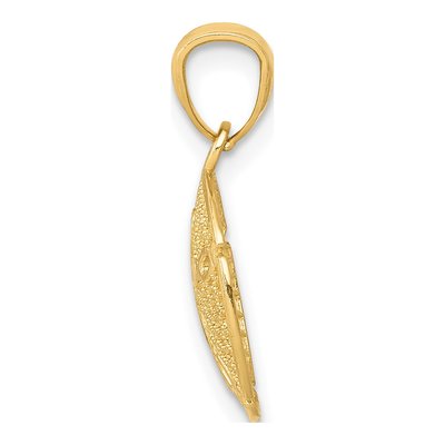 14K Yellow Gold Filigree Sand Dollar Pendant – view 3