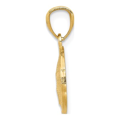 14K Yellow Gold Sand Dollar Pendant – view 3
