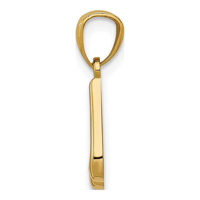 14K Yellow Gold Music Note Pendant – view 3