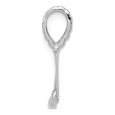 14K White Gold Musical Note Pendant – view 2