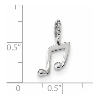 14K White Gold Musical Note Pendant – view 3
