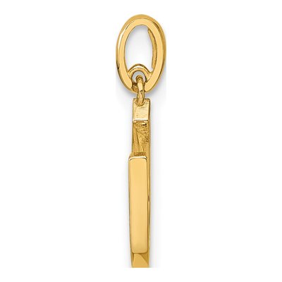 14K Yellow Gold CZ Horseshoe for Kids Pendant – view 3