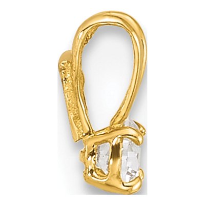 14K Yellow Gold CZ Tiny for Kids Pendant – view 3