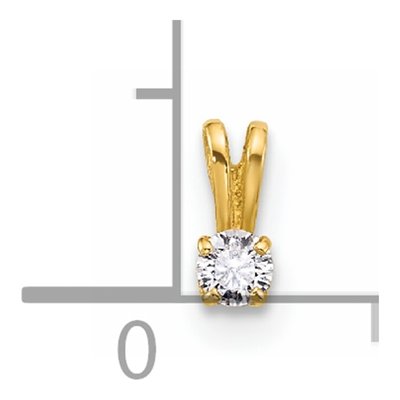 14K Yellow Gold CZ Tiny for Kids Pendant – view 4