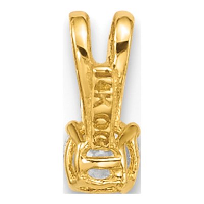 14K Yellow Gold CZ Tiny for Kids Pendant – view 5