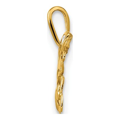 14K Yellow Gold CZ Butterfly Pendant – view 3