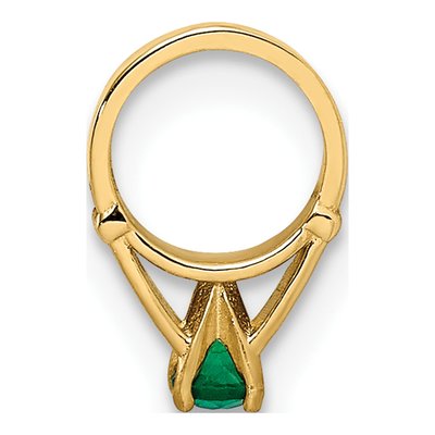 14K Yellow Gold 3D May Birthstone Charm – view 3