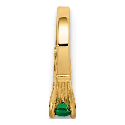 14K Yellow Gold 3D May Birthstone Charm – view 4