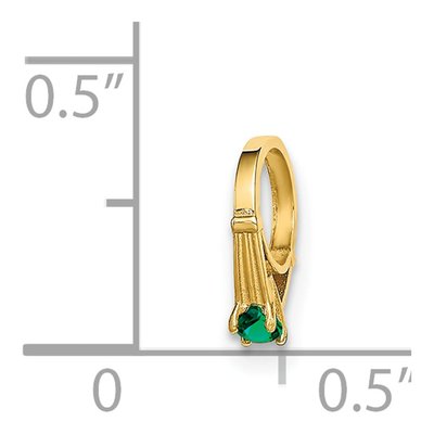 14K Yellow Gold 3D May Birthstone Charm – view 6