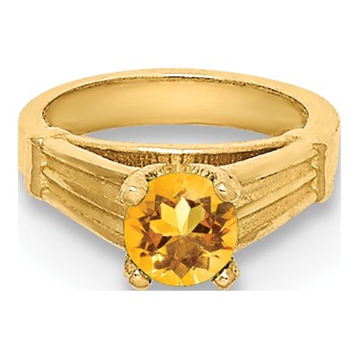 14K Yellow Gold CZ November Birthstone Charm – view 6