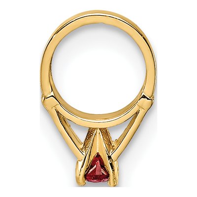 14K Yellow Gold CZ 3D January Birthstone Charm – view 3