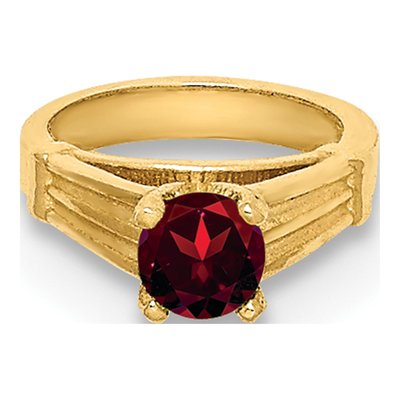 14K Yellow Gold CZ 3D January Birthstone Charm – view 6