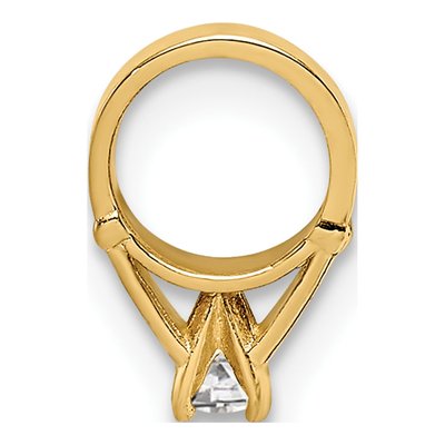 14K Yellow Gold CZ April Birthstone Charm – view 3