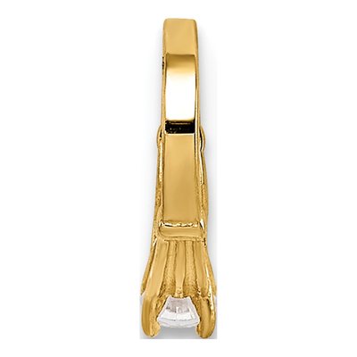 14K Yellow Gold CZ April Birthstone Charm – view 5